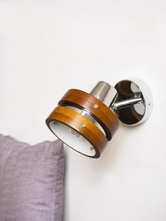 Sabi风格 中世纪风格 卧室床头壁灯实木包豪斯客厅沙发阅读灯Wabi