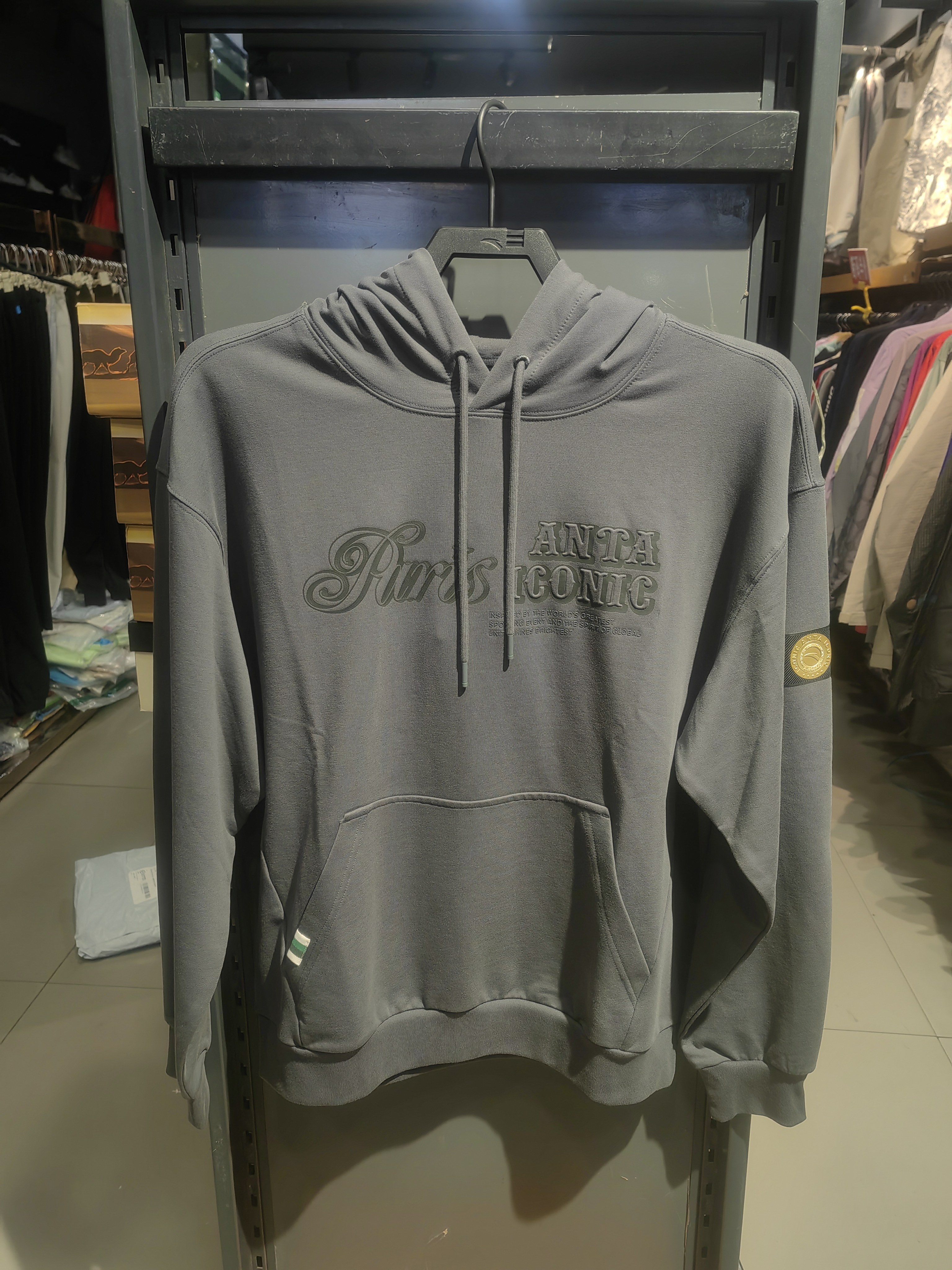 男连帽卫衣，M/3XL，蜡灰色，质量好放心入