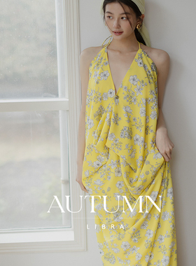 AUTUMN LIBRA|黄色印花不规则廓形露