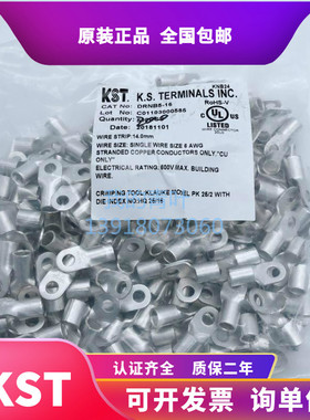台湾KST健和兴德标圆形裸端头DRNB5/6/8/10/12/16-16/25铜鼻子UL