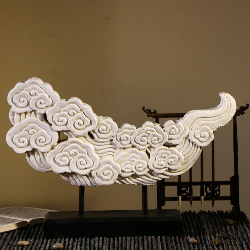 中式仿古祥云摆件禅意家居装饰品 升迁礼品 祥云摆饰平步青云