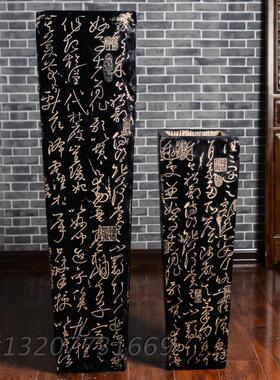 中式风书法落地花瓶仿古工艺品