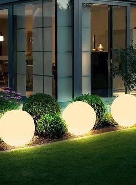 发光球灯白色圆球灯户外灯防水发光灯球落地景观地埋灯草坪球形灯