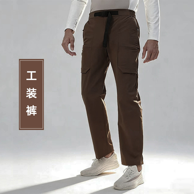 男士户外机能工装裤跑步透气长裤耐磨防泼水速干裤子春季运动裤