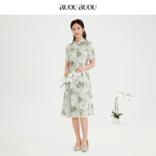 BuouBuou2024新中式印花连衣裙