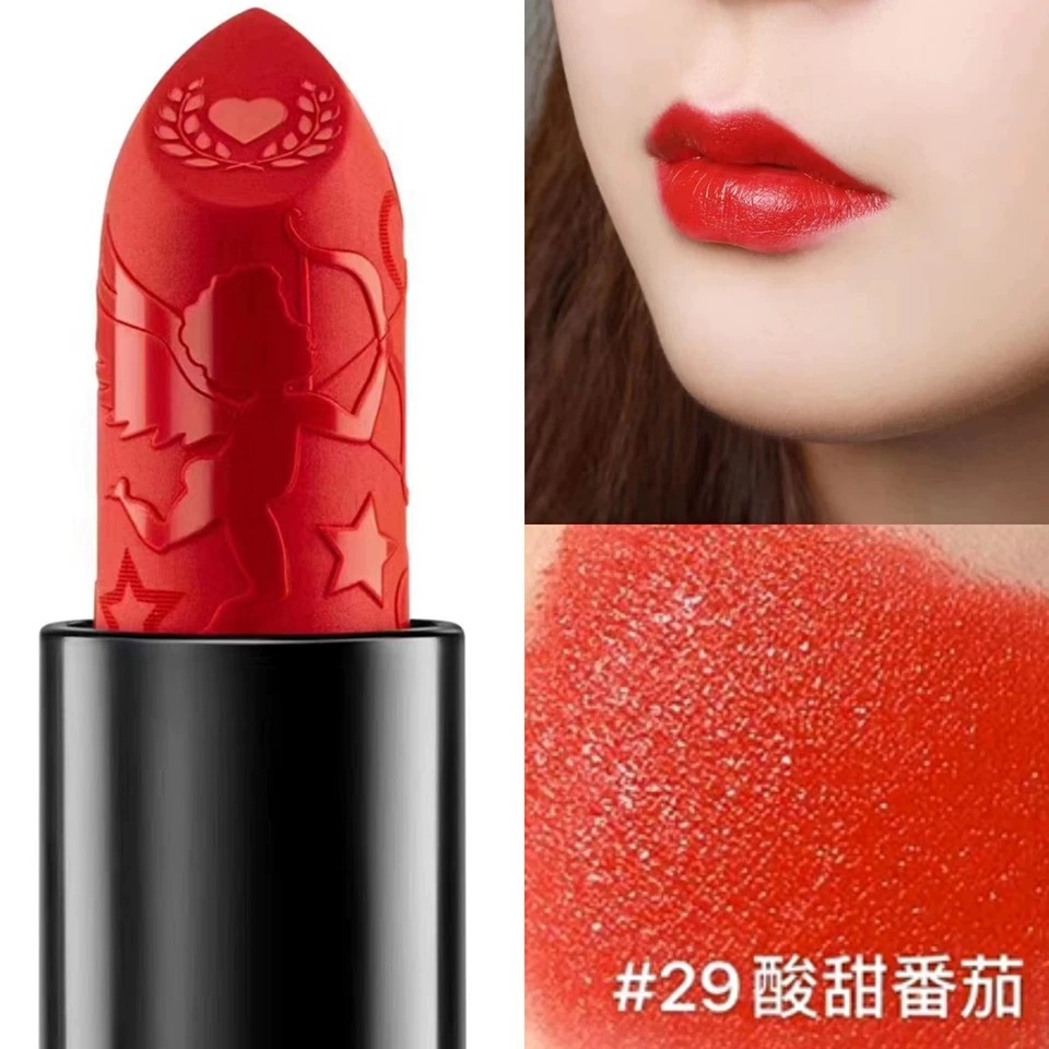口红tst张庭正品不易脱色唇膏滋润橘色正红色保湿不卡唇纹无添加