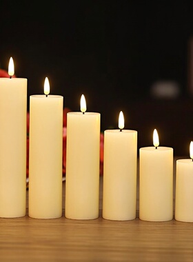 带遥控器蜡烛摇摆晃动仿真石蜡光面平口摇摆电子生日创意婚庆蜡烛