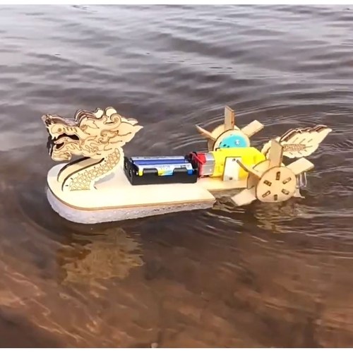 五年级科学实验船电动小船模型材料龙船龙舟手工diy电动力可下水