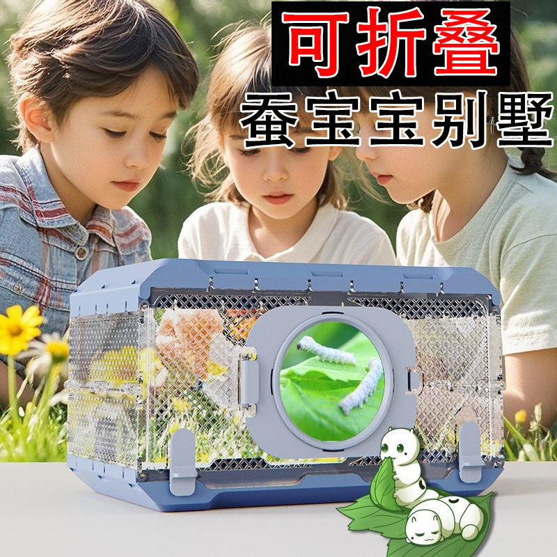 学生全套高透太空舱笼子养育儿童学校手提培育蚕宝宝的家豪华别墅图片