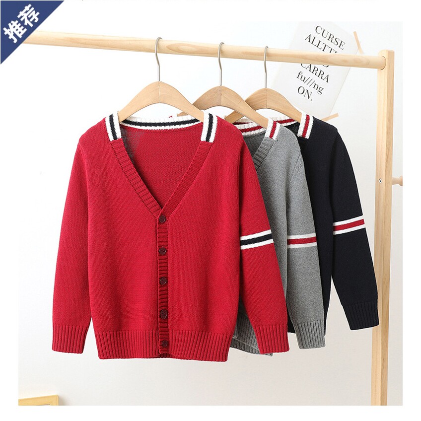 学校指定校服!长袖开衫毛衣