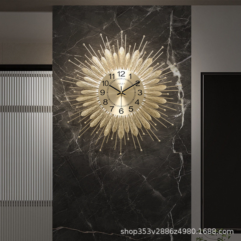 现代轻奢高级感挂钟静音石英钟