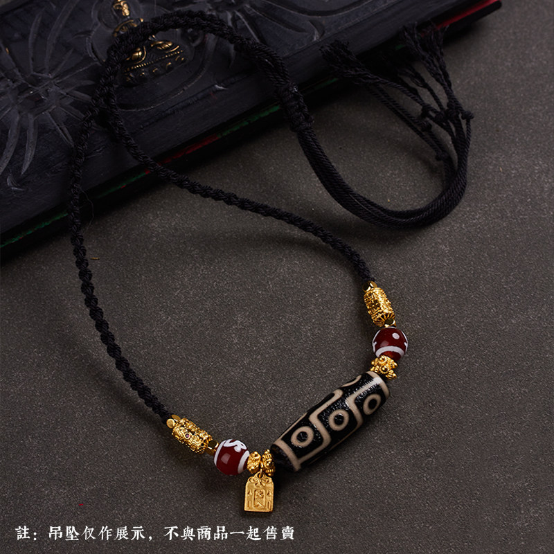 2024原创新款藏式纯手工编织天珠挂绳转运珠锁骨链挂脖国风男女款