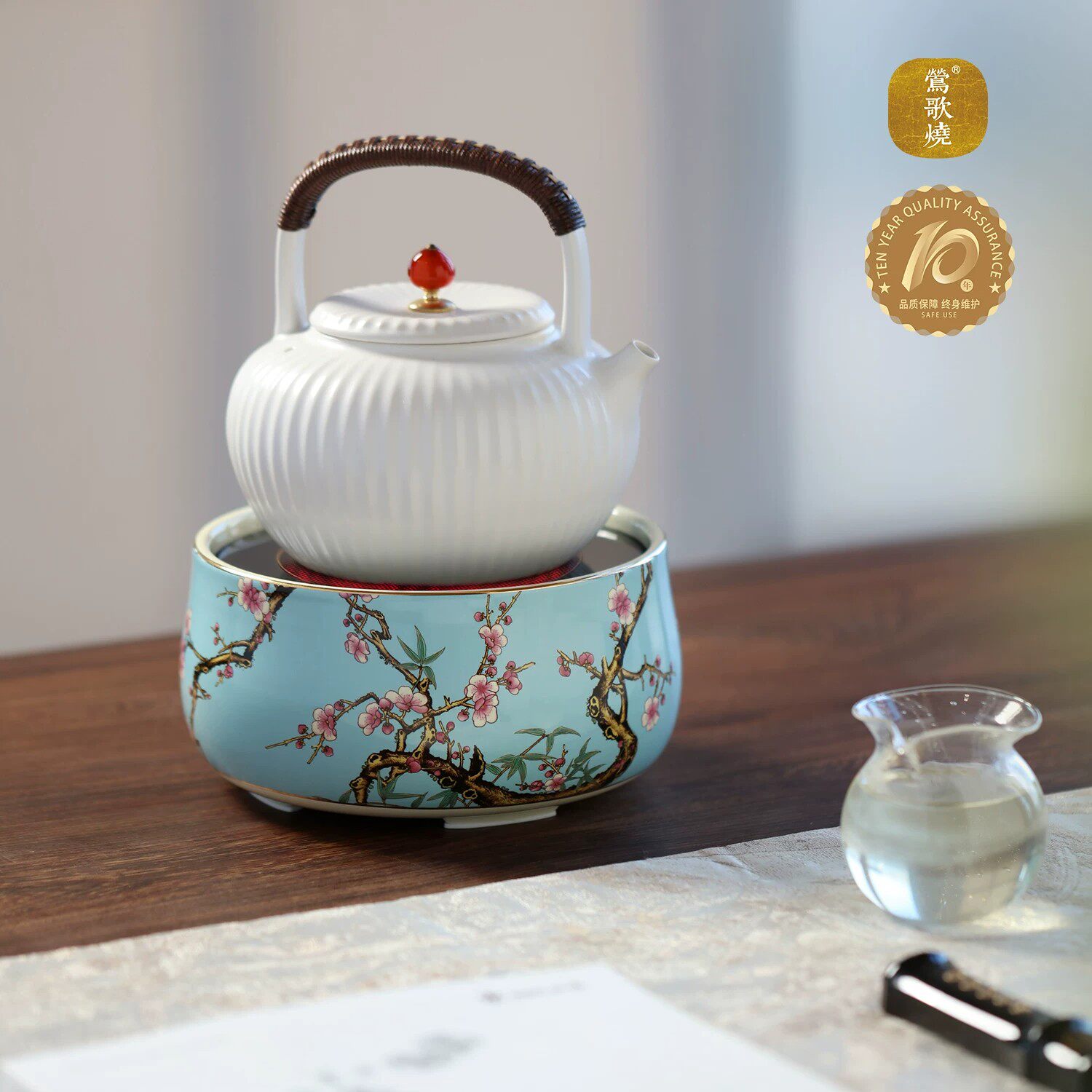 莺歌烧电陶炉烧水煮茶壶家用静音带遥控煮茶器银壶铁壶专用烧水炉