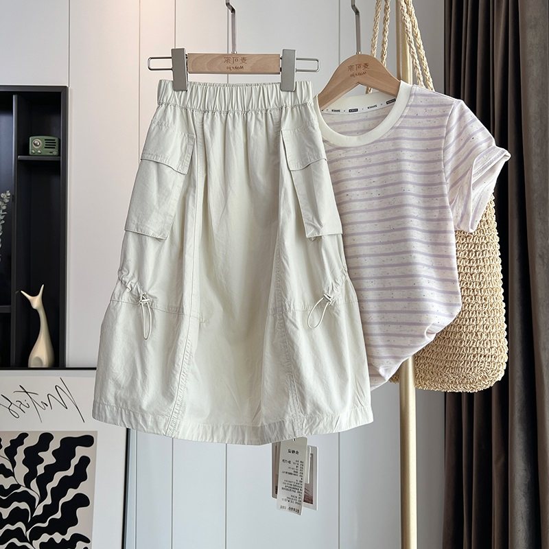 女童工装裙半身裙子长裙童装25春夏日系棉超薄宽松A字裙百搭氧气,童装/婴儿装/亲子装,半身裙,淘宝优惠券,粉丝福利购,淘宝优惠卷