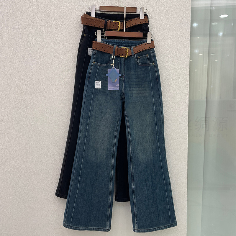 女童高腰加绒牛仔裤2025冬装新款中大童微弹微喇裤小个子显瘦长裤,童装/婴儿装/亲子装,儿童牛仔裤,淘宝优惠券,粉丝福利购,淘宝优惠卷