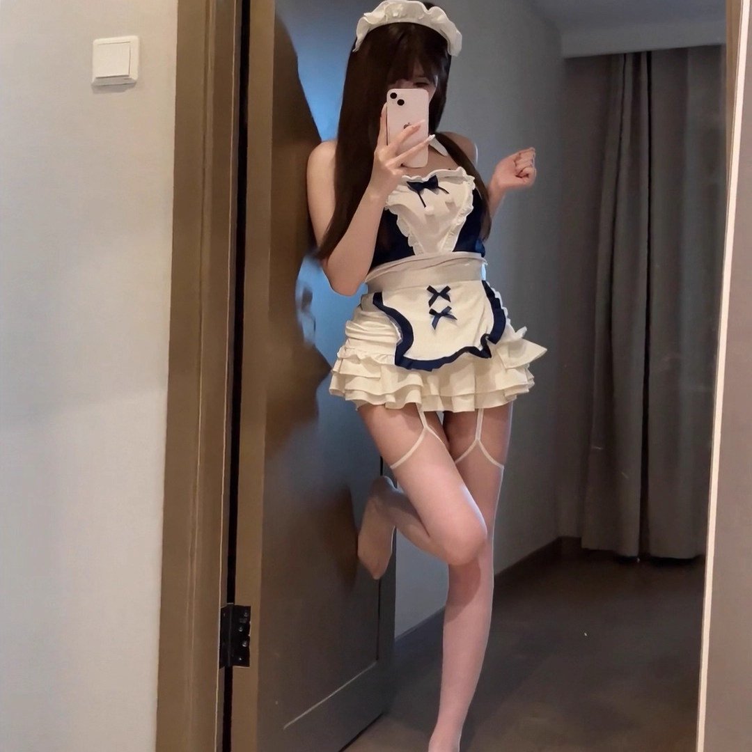 性感纯欲大码胖mm小胸情侣趣味制服女仆裙可爱套装qqny内衣睡衣女