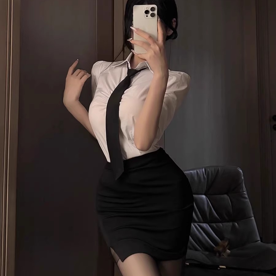 情侣趣味秘书cos职业装性感制服御姐ol女qqny倩趣包臀裙老师内衣