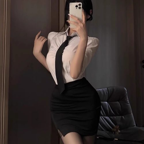 情侣趣味秘书cos职业装性感制服ol女qqny大码胖mm包臀裙老师内衣