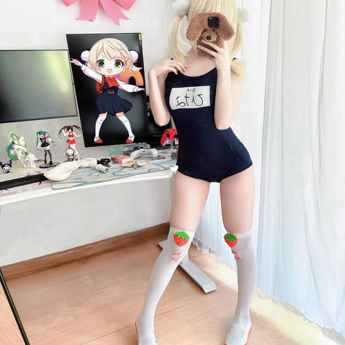 日系日本学生少女死连体泳衣可爱性感纯欲紧身库水泳装软萌二次元