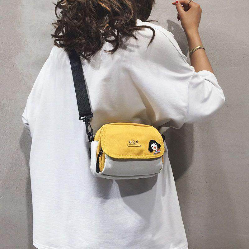 帆布小包包女2025新款潮韩版百搭手机包女童学生斜挎小包单肩,箱包皮具/热销女包/男包,通用款女包,淘宝优惠券,粉丝福利购,淘宝优惠卷