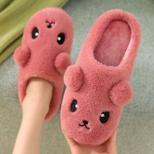 亲子款儿童棉拖鞋男女中大童冬季保暖防滑卡通可爱包跟宝宝棉鞋冬