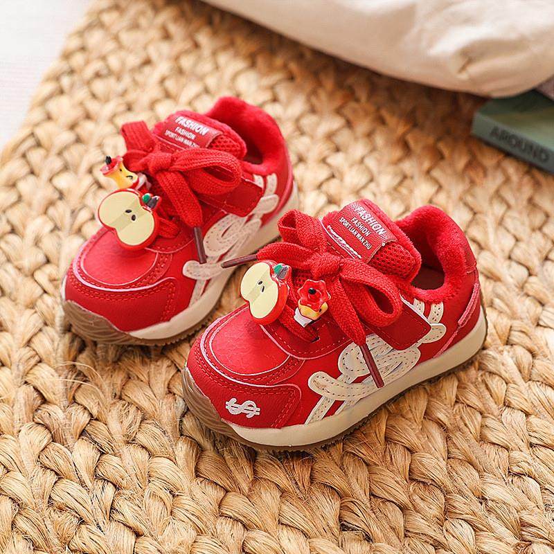 2025冬季新款二棉阿甘鞋学步鞋棉鞋幼童鞋软底鞋子老爹鞋红色加绒,童鞋/婴儿鞋/亲子鞋,学步鞋,淘宝优惠券,粉丝福利购,淘宝优惠卷