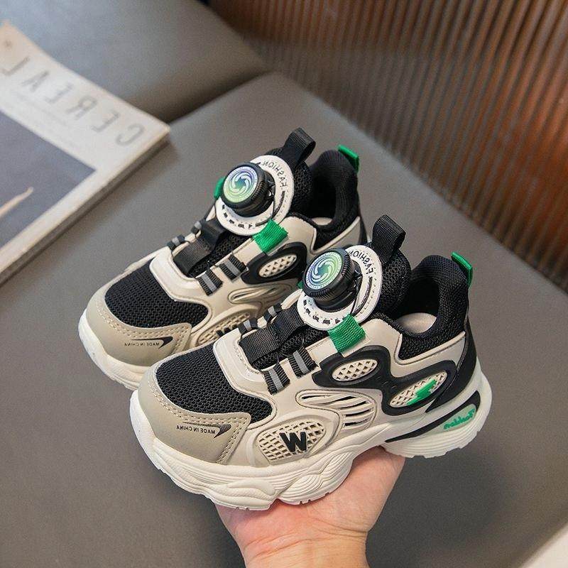 男童鞋子2025春秋款女童老爹鞋透气跑步休闲鞋旋转纽扣儿童运动鞋,童鞋/婴儿鞋/亲子鞋,运动鞋,淘宝优惠券,粉丝福利购,淘宝优惠卷