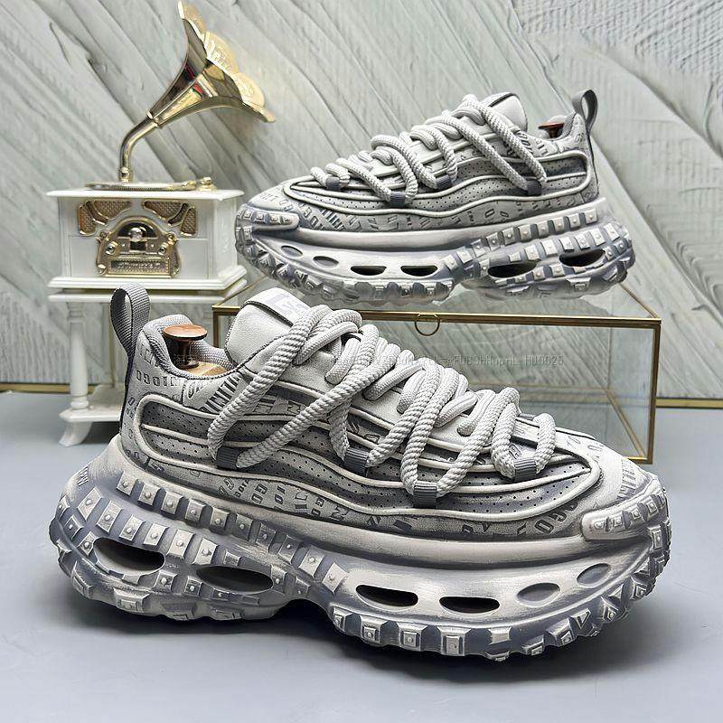 欧洲站男鞋2025夏季新款擦色做旧脏脏鞋厚底百搭高级感休闲老爹鞋,流行男鞋,老爹鞋,淘宝优惠券,粉丝福利购,淘宝优惠卷