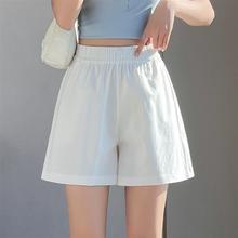 冰丝纯棉短裤女宽松夏季薄款阔腿裤高腰显瘦休闲短裤直筒运动a字