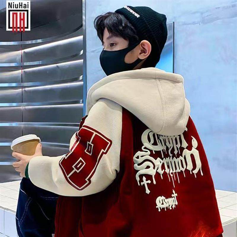 男童外套加绒加厚棒球服2025秋冬季中大童羊羔绒中学生宽松版外套,童装/婴儿装/亲子装,普通外套,淘宝优惠券,粉丝福利购,淘宝优惠卷