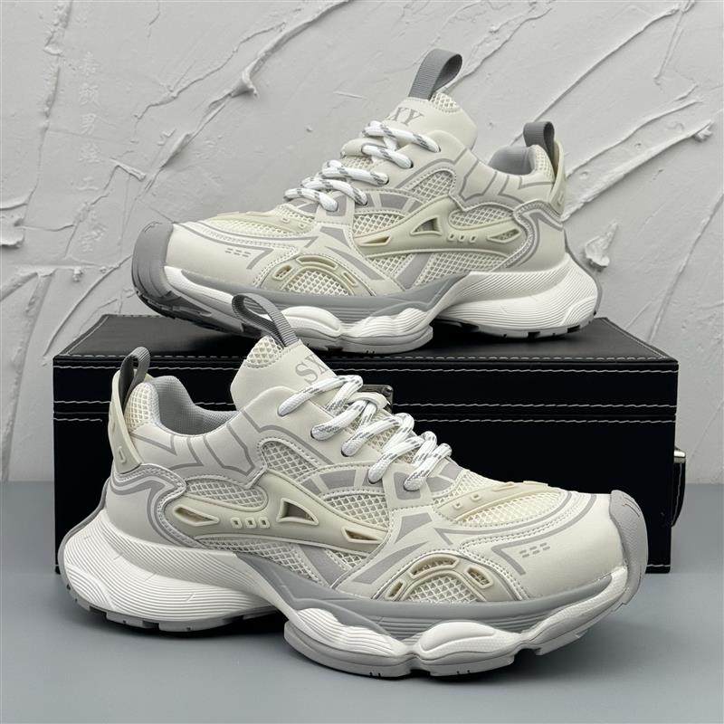 小众设计厚底老爹鞋2025夏季新款网面透气运动休闲鞋百搭潮流男鞋,流行男鞋,老爹鞋,淘宝优惠券,粉丝福利购,淘宝优惠卷