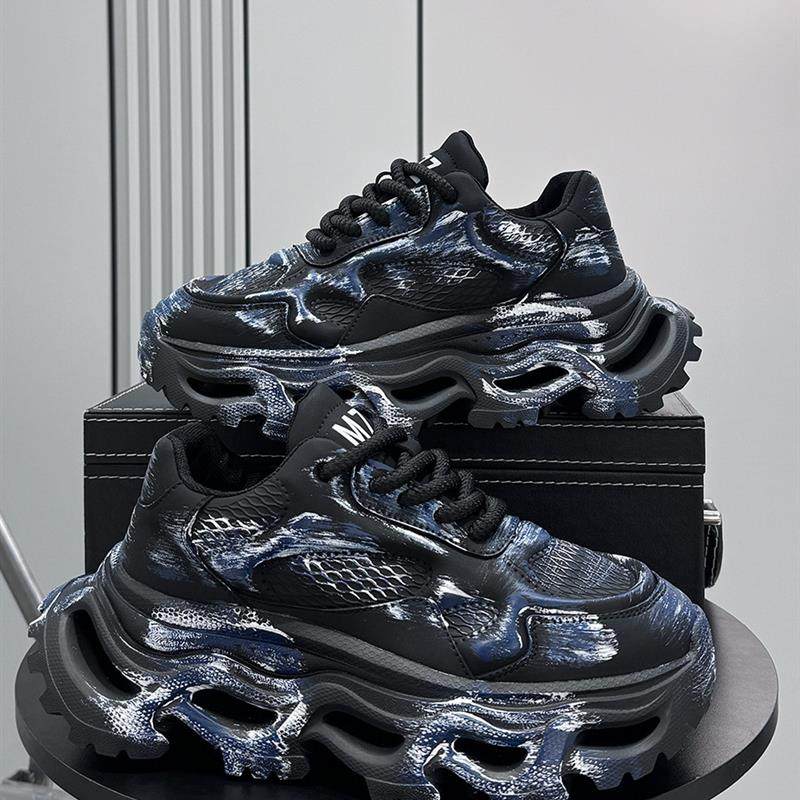 7隐形增高鞋男厚底老爹鞋2025秋季新款超火男鞋小众运动休闲鞋,流行男鞋,老爹鞋,淘宝优惠券,粉丝福利购,淘宝优惠卷