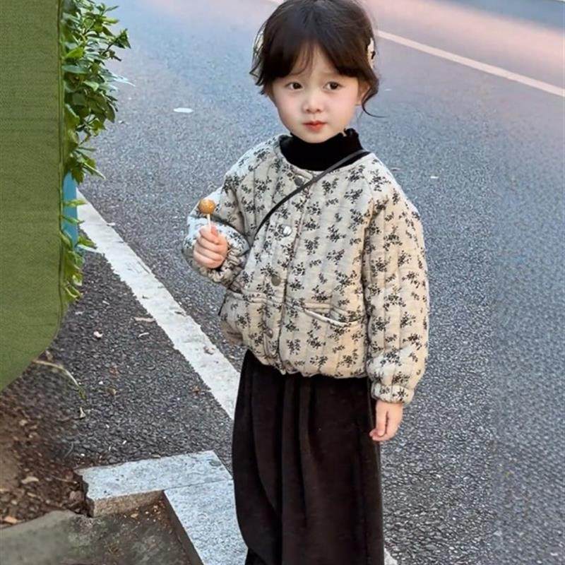 女童森系套装2025秋冬新款儿童韩系夹棉外套棉服女宝宝加绒阔腿裤,童装/婴儿装/亲子装,套装,淘宝优惠券,粉丝福利购,淘宝优惠卷