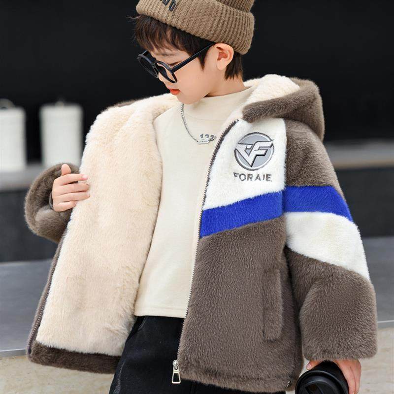 男童秋冬款水貂绒外套2025新款儿童冬季加绒毛毛衣中大童冬装棉服,童装/婴儿装/亲子装,棉袄/棉服,淘宝优惠券,粉丝福利购,淘宝优惠卷