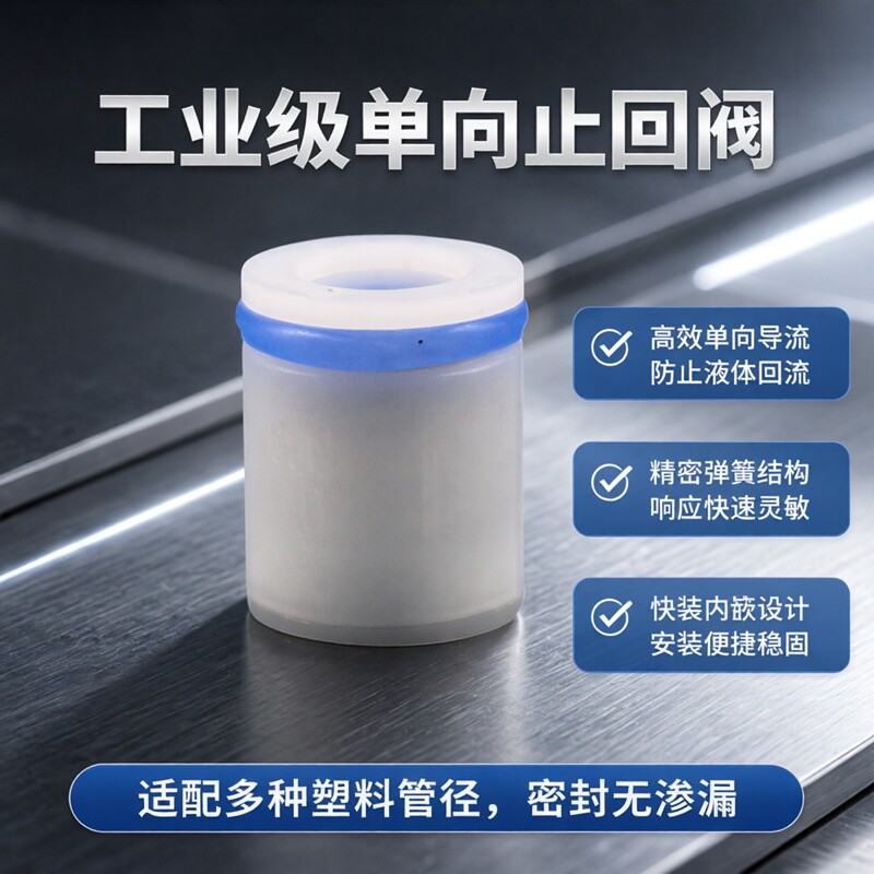 塑料管快装内嵌弹簧止回阀图片
