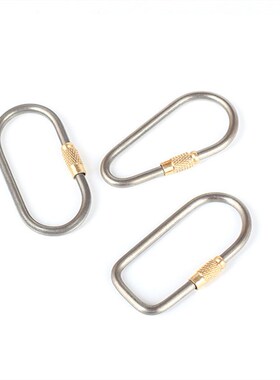 TC4钛合金挂扣钥匙扣圈钛金属登山扣户外EDC挂扣工具轻量便携防腐