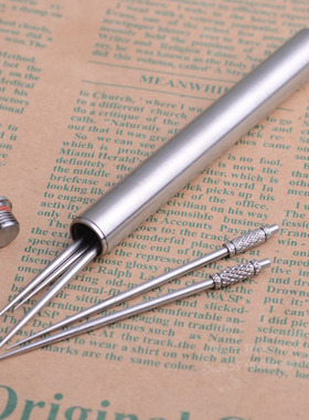 钛合金防水仓 钛合金牙签筒 药品盒牙签水果叉