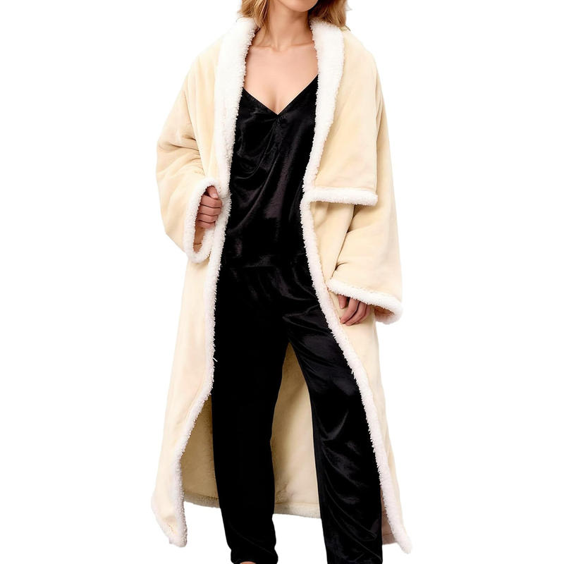 Wearable Heated Blanket with Sleeves