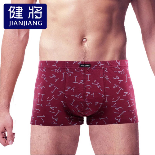 条装健将男士内裤100%全棉中腰