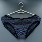 2条男士三角内裤中腰纯棉吸汗透气短裤窄边运动条纹裤衩细边裤头