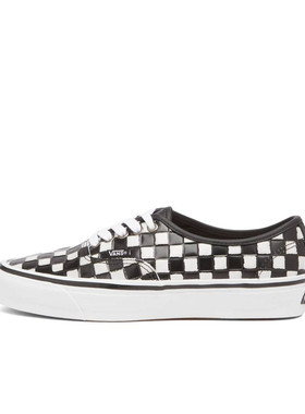 VANS/范斯官方正品男鞋Authentic 44 舒适简约黑白棋盘格皮革板鞋