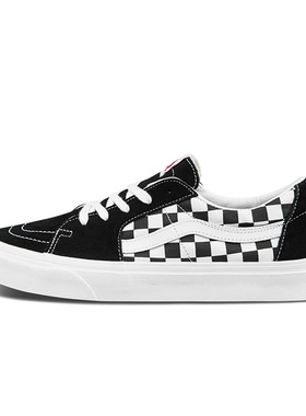 Vans范斯官方 Sk8-Low Checkerboard 棋盘格复古男女鞋休闲鞋板鞋