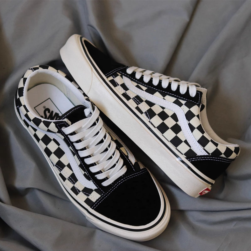 VANS/范斯官方正品男鞋 OLD SKOOL 36 DX 安纳海姆黑白棋盘板鞋