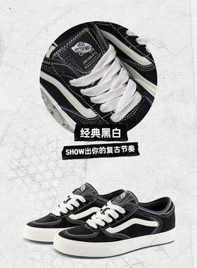 Vans/范斯官方正品男鞋 Rowley Classics 经典黑色复古回潮板鞋