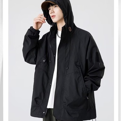 春秋三防冲锋衣户外防水秋装外套男女同款男夹克男机能风工装