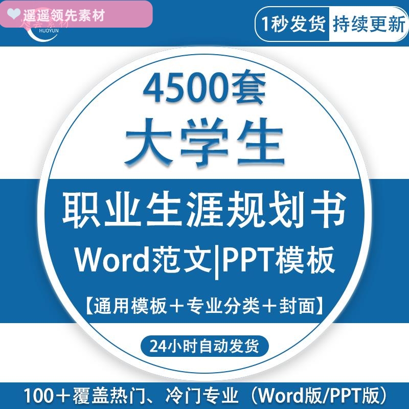 大学生职业生涯规划书人物访谈ppt就业求职指导规划word成品范文