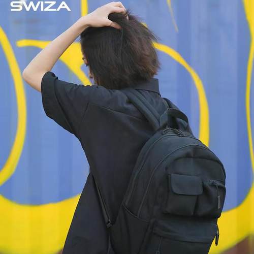 swiza男士大容量双肩背包