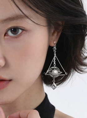 轻奢高级感复古港风新款纯银耳环