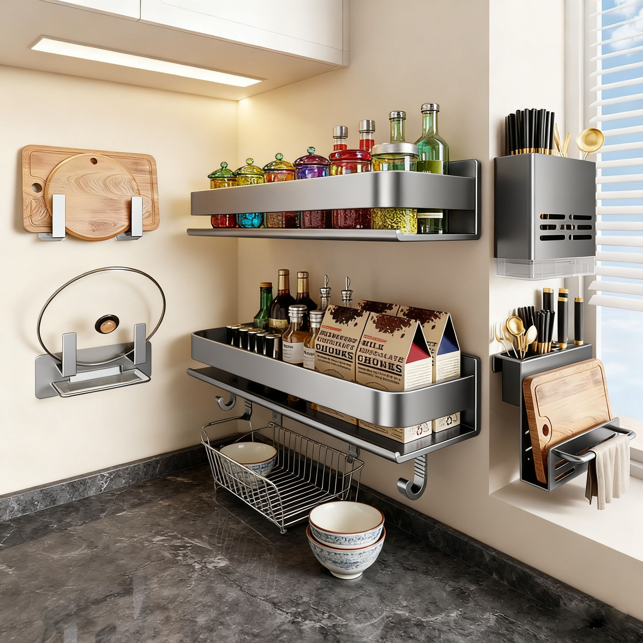 2025新款升级加宽12cm厨房置物架