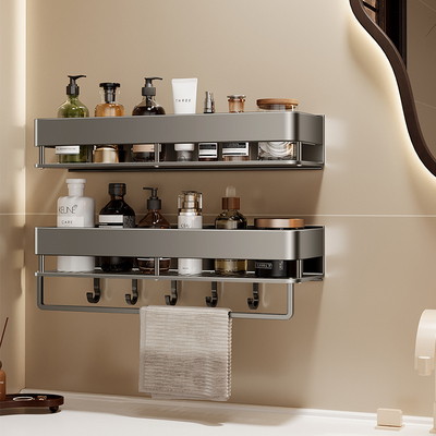 卫生间置物架免打孔浴室洗漱台壁挂式洗手间厕所墙上收纳架子